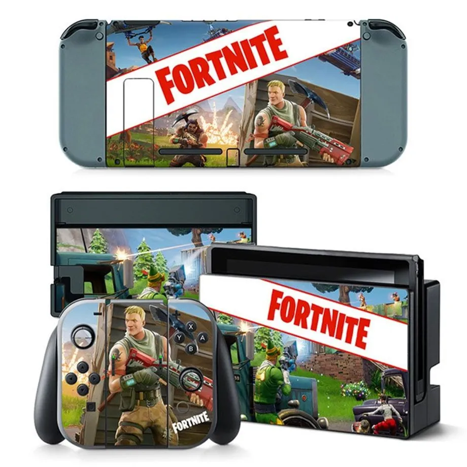 Designové nálepky na Nintendo Switch s motivem Fortnite