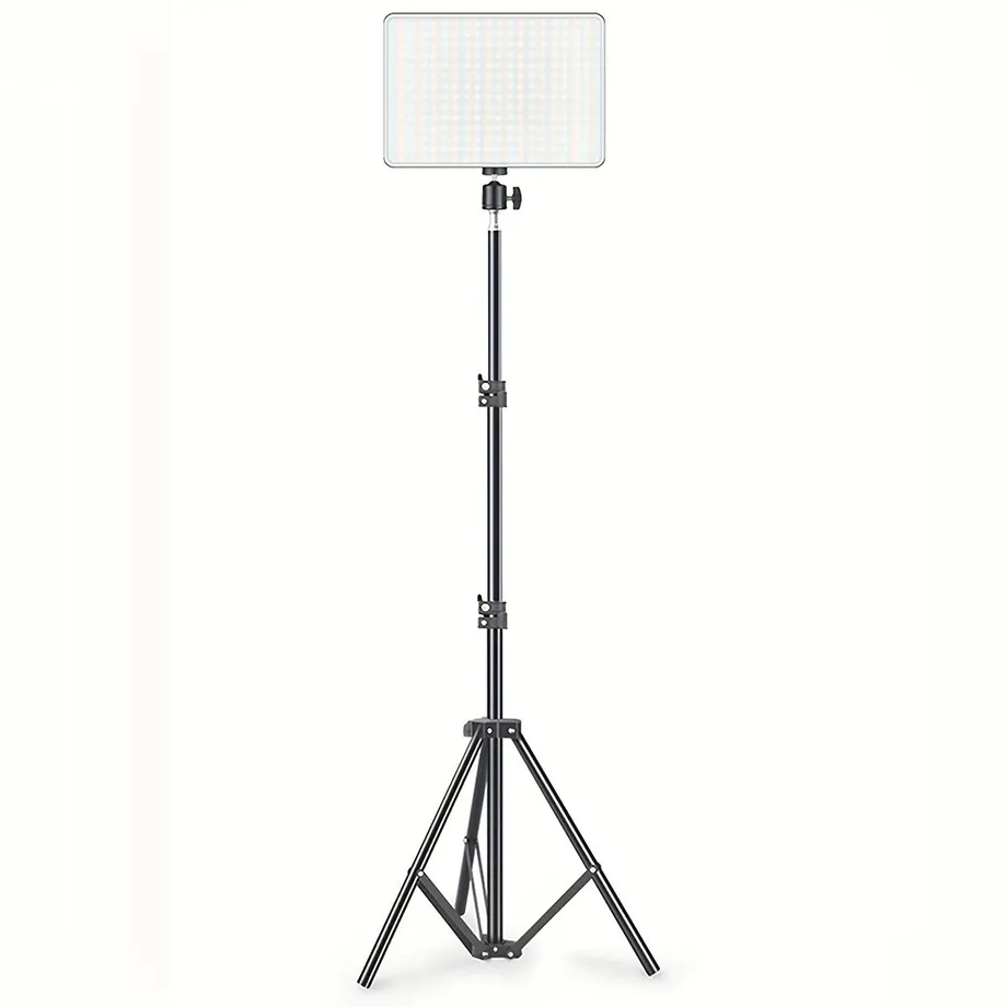 Kruhové LED světlo 25,4 cm se stativem (1,1 m) pro studio, fotografii, líčení, schůzky, skupinová selfie, živé streamování