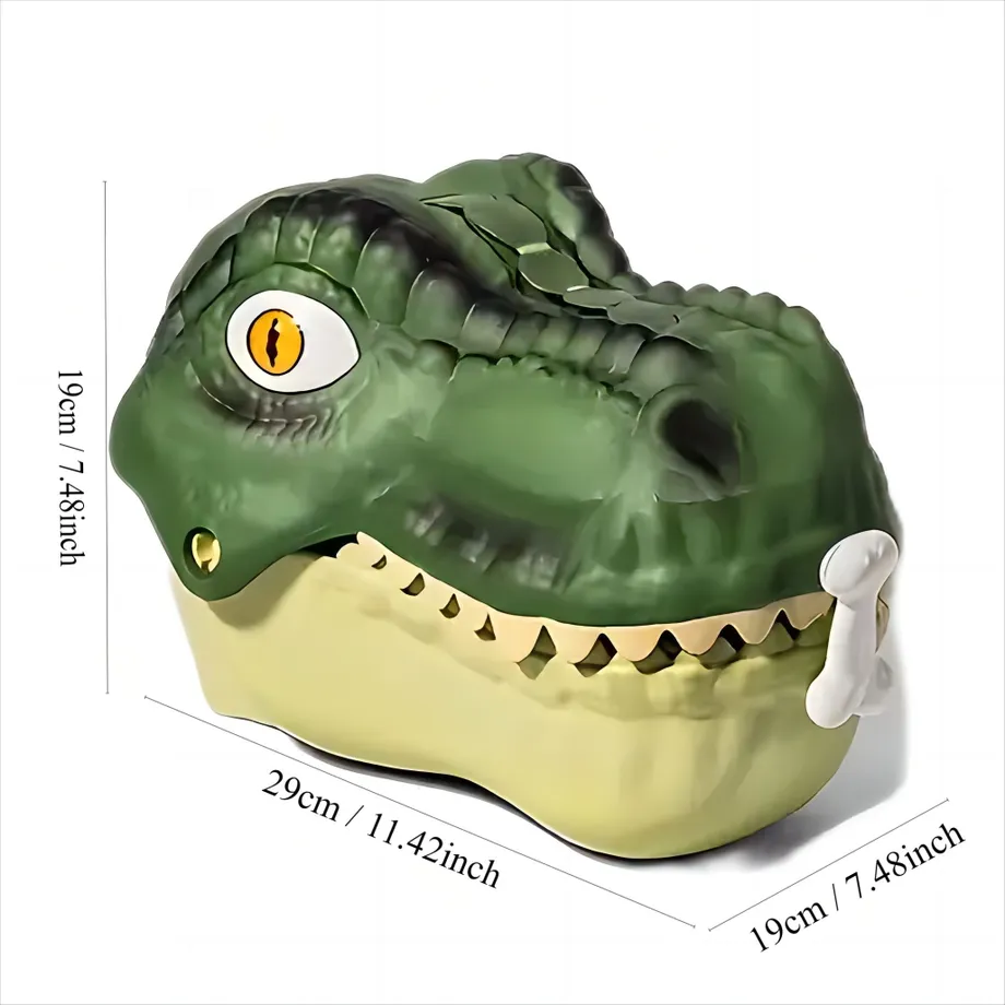 Obří hlava T-Rexa - Dino Model s úložným boxem - Plastiková simulace pro děti & kluky