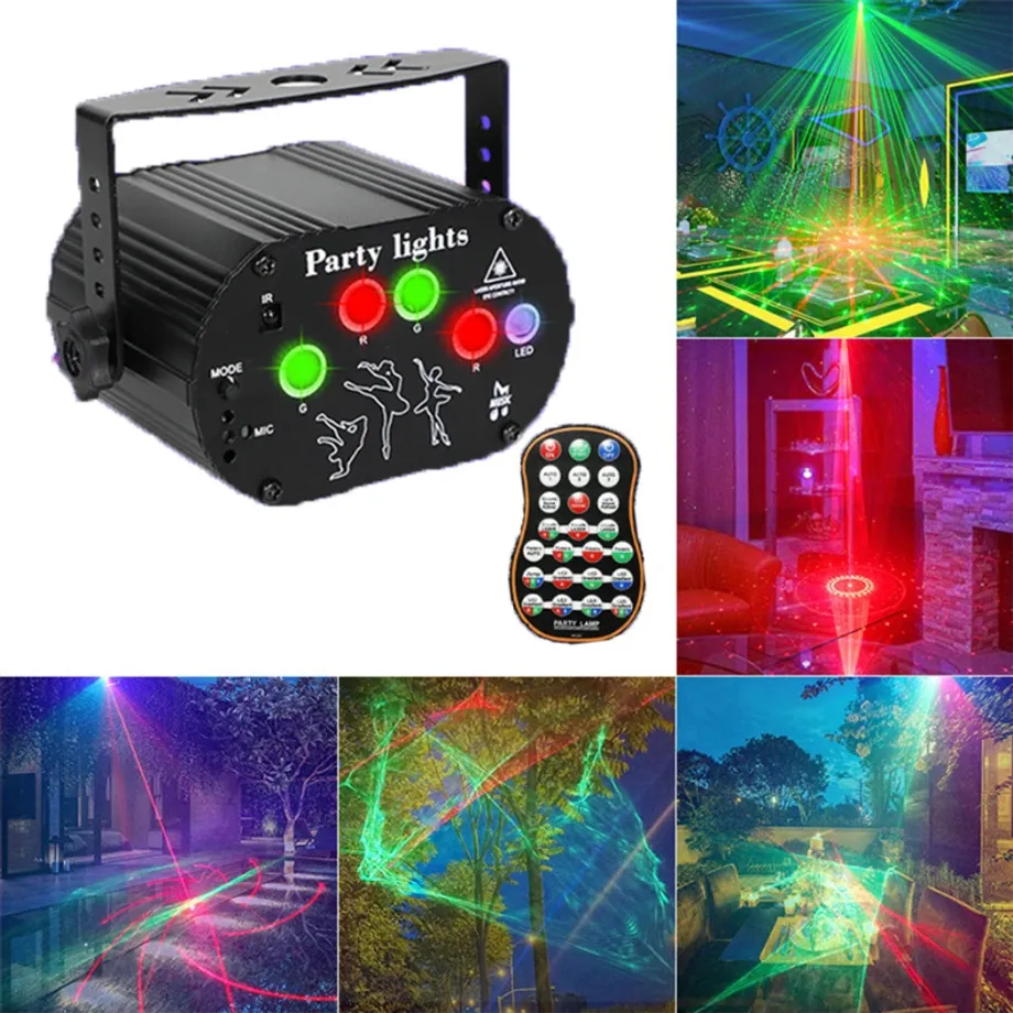 LED RGB laserové disco světlo Stephania