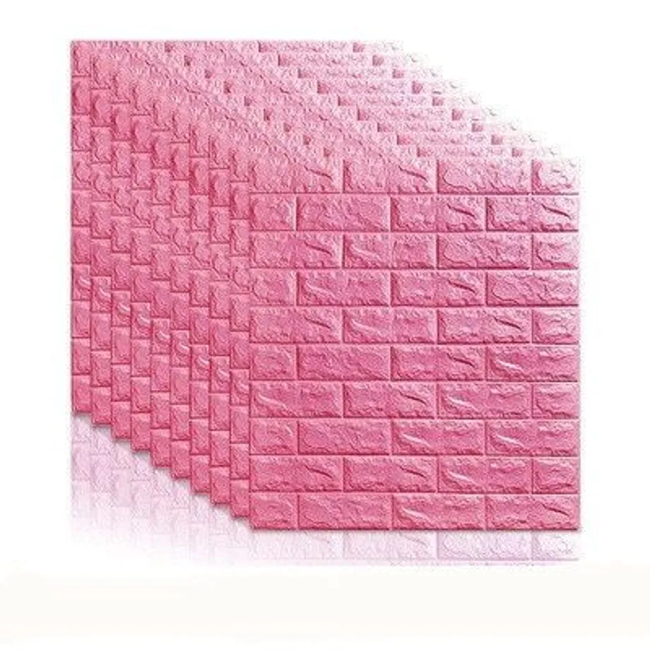 3D tapeta na zeď / cihly rose-red 77x70x0-65-cm