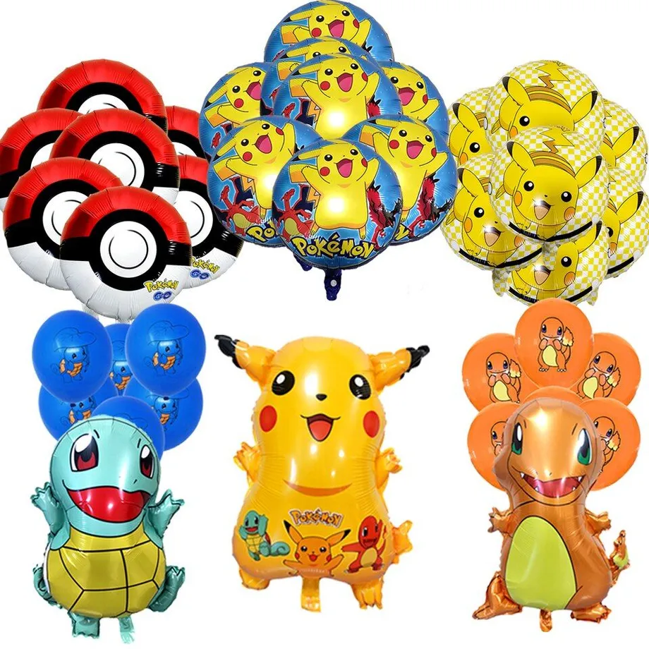 Nádherný set nafukovacích balónků s motivem Pokémon