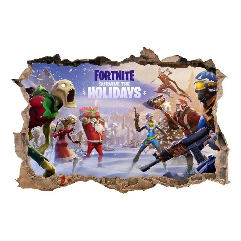 Stylové samolepky s motivy oblíbené hry Fortnite H 46-69cm