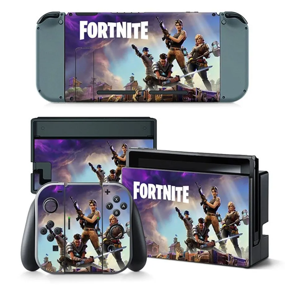 Designové nálepky na Nintendo Switch s motivem Fortnite