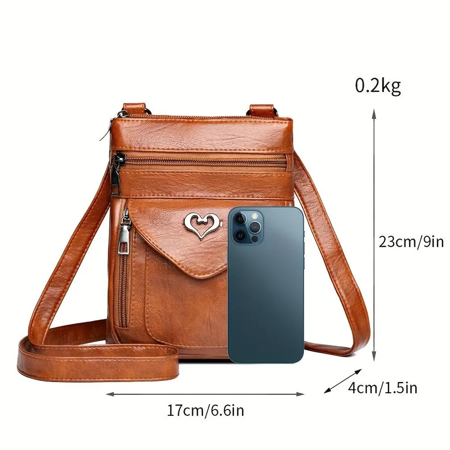 Všestranná Crossbody Messenger Taška s Vícemi Kapsami - Telefonní a Mincovní Přihrádky