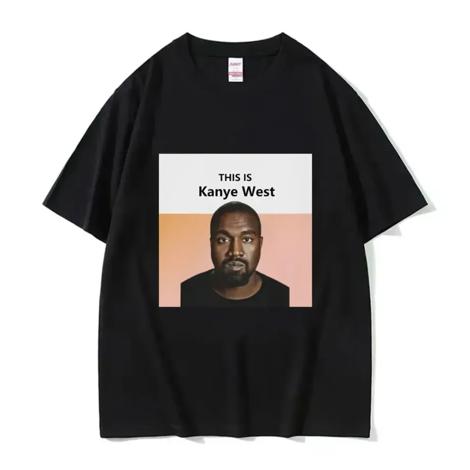 Tričko s krátkými rukávy a potiskem Kanye Westa