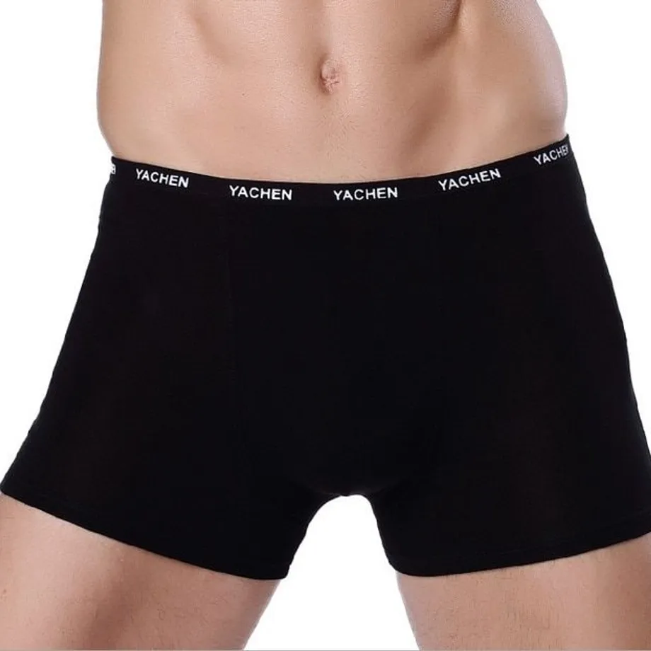 Pánské jednobarevné boxerky black l