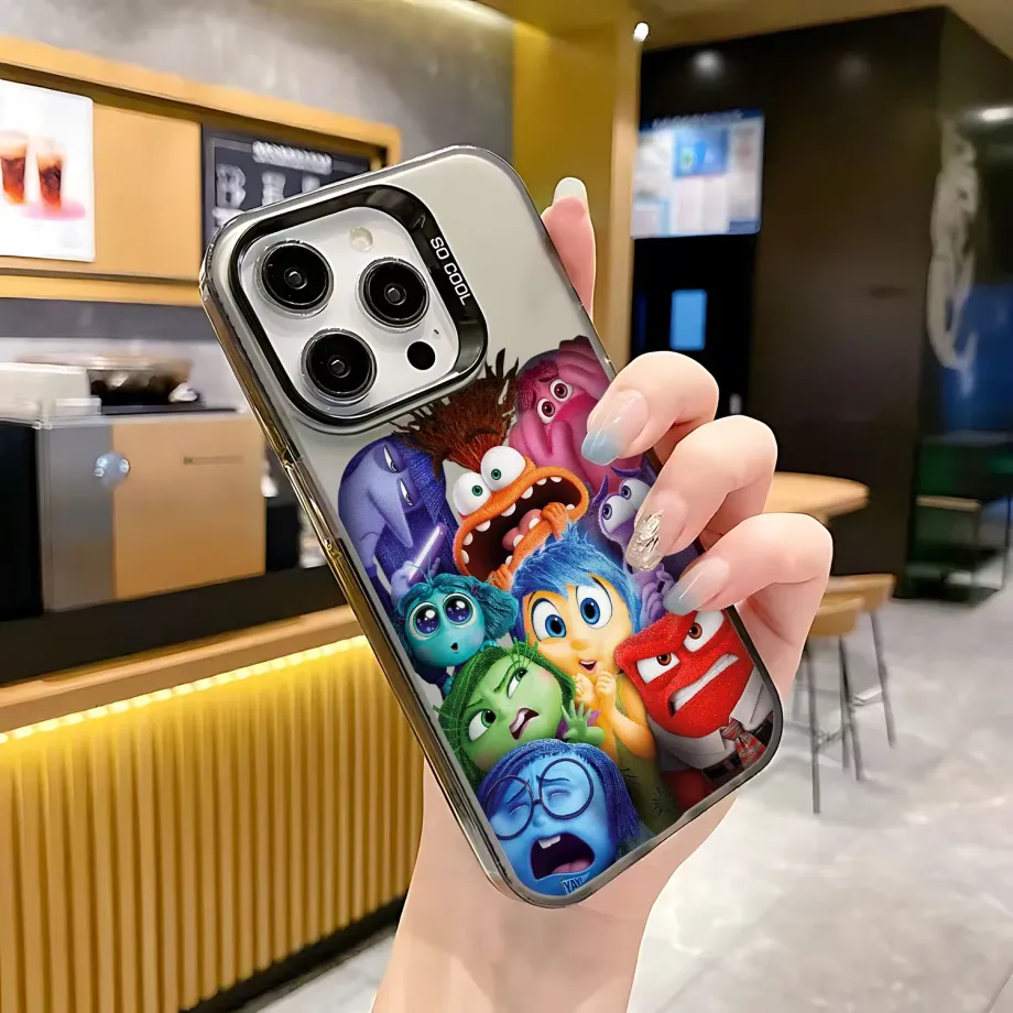 Trendy silikonový kryt na telfony iPhone s motivy oblíbených postav z pohádky V hlavě 2 - Inside Out 2