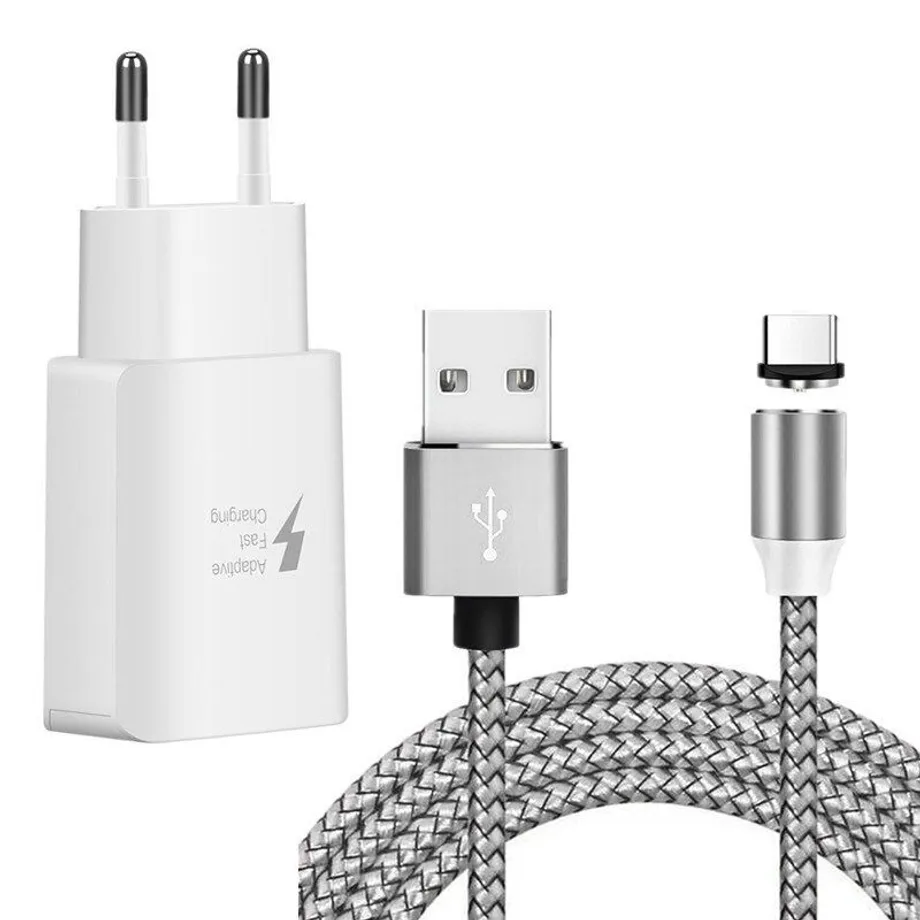 Duální síťový adaptér USB s magnetickým kabelem USB-C