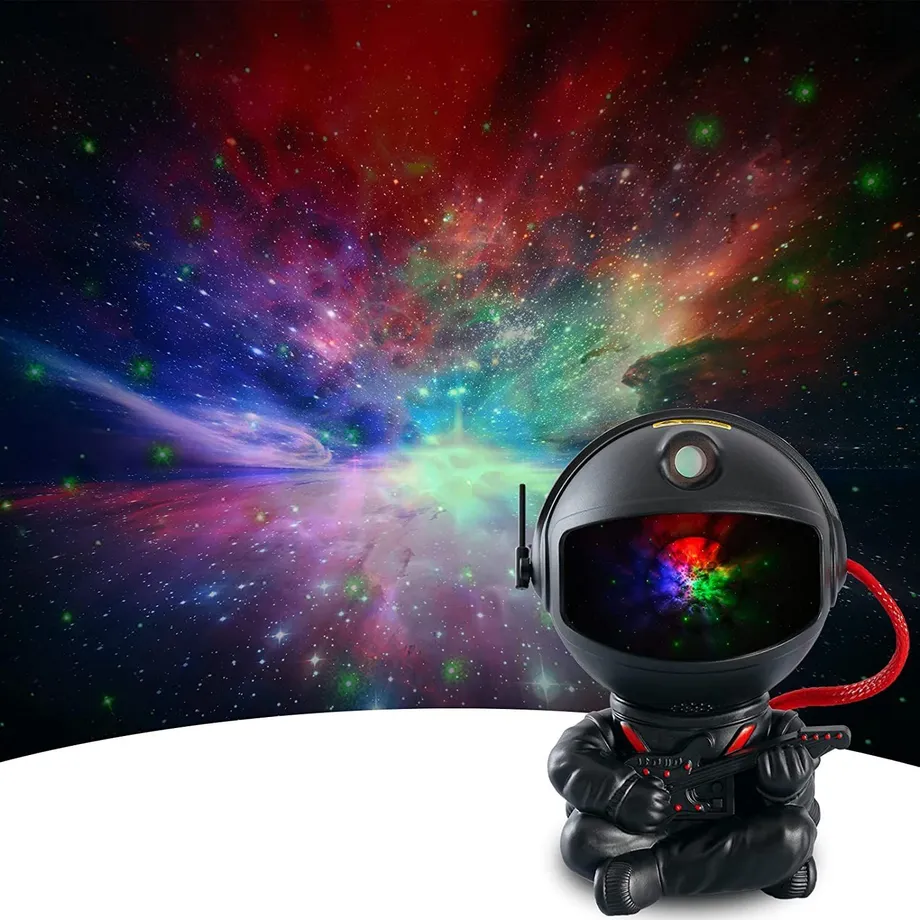 1ks Astronaut Star Projector Galaxy Night Light, Sky Decor Lampa Pro Vánoce V Ložnici, Malá A Jasná LED Světla Pro Astronauty, Hvězdný Oblak Vesmírná Mlhovina S Dálkovým Ovládáním