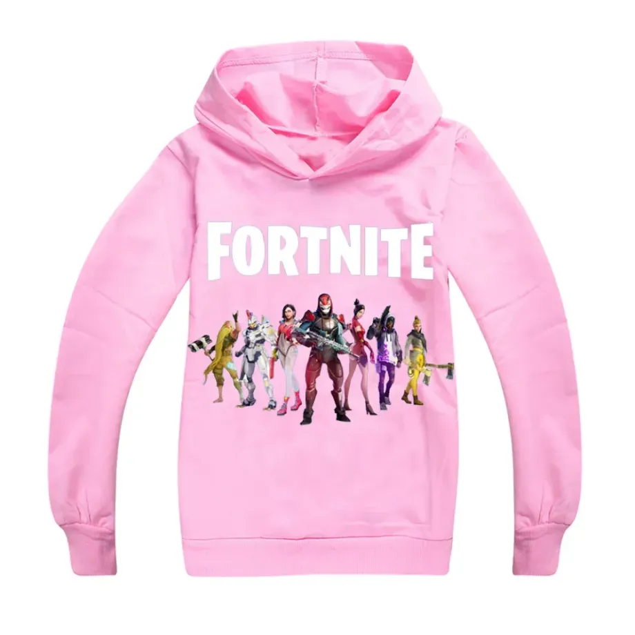 Dětská mikina s kapucí a potiskem oblíbených postav ze hry Fortnite - různé barvy