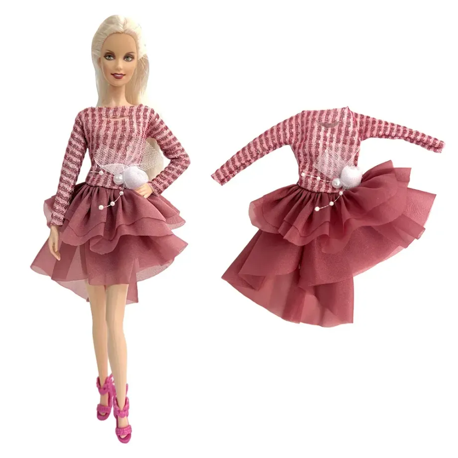 Módní a trendy set oblečení s doplňky pro panenku typu Barbie