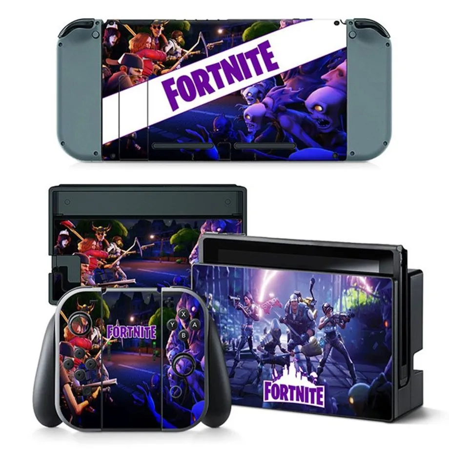 Designové nálepky na Nintendo Switch s motivem Fortnite