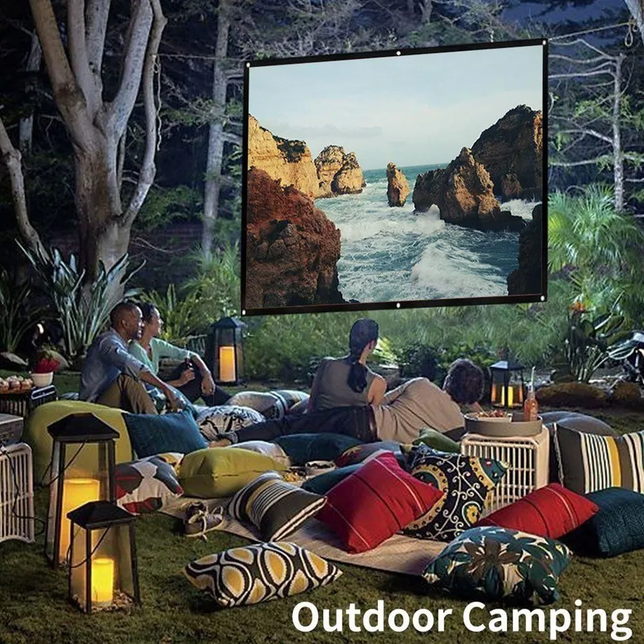 Přenosné skládací promítací plátno 16:9 HD Outdoor Home Cinema 3D Movie