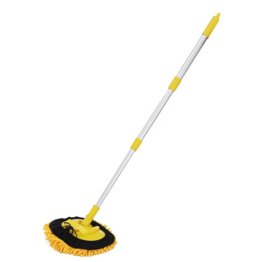 Auto Nastavitelný teleskopický ručník Chenille Mop Wiping Soft Cleaning Brush Broom Auto Goods Glass Accessories