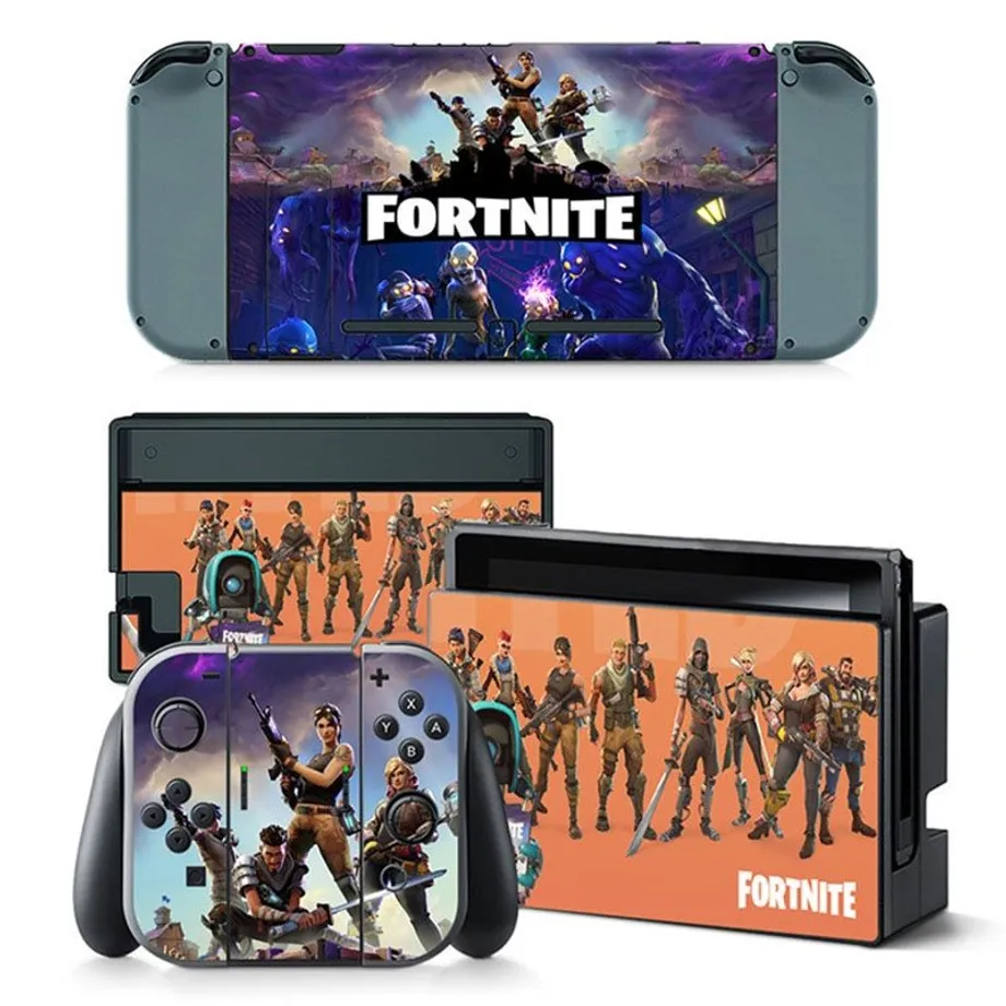 Designové nálepky na Nintendo Switch s motivem Fortnite