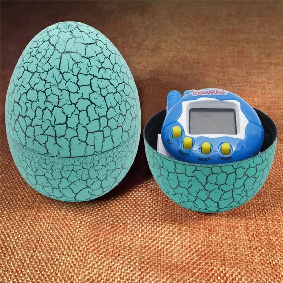 Dětská retro hračka Tamagotchi v dinosauřím vejci