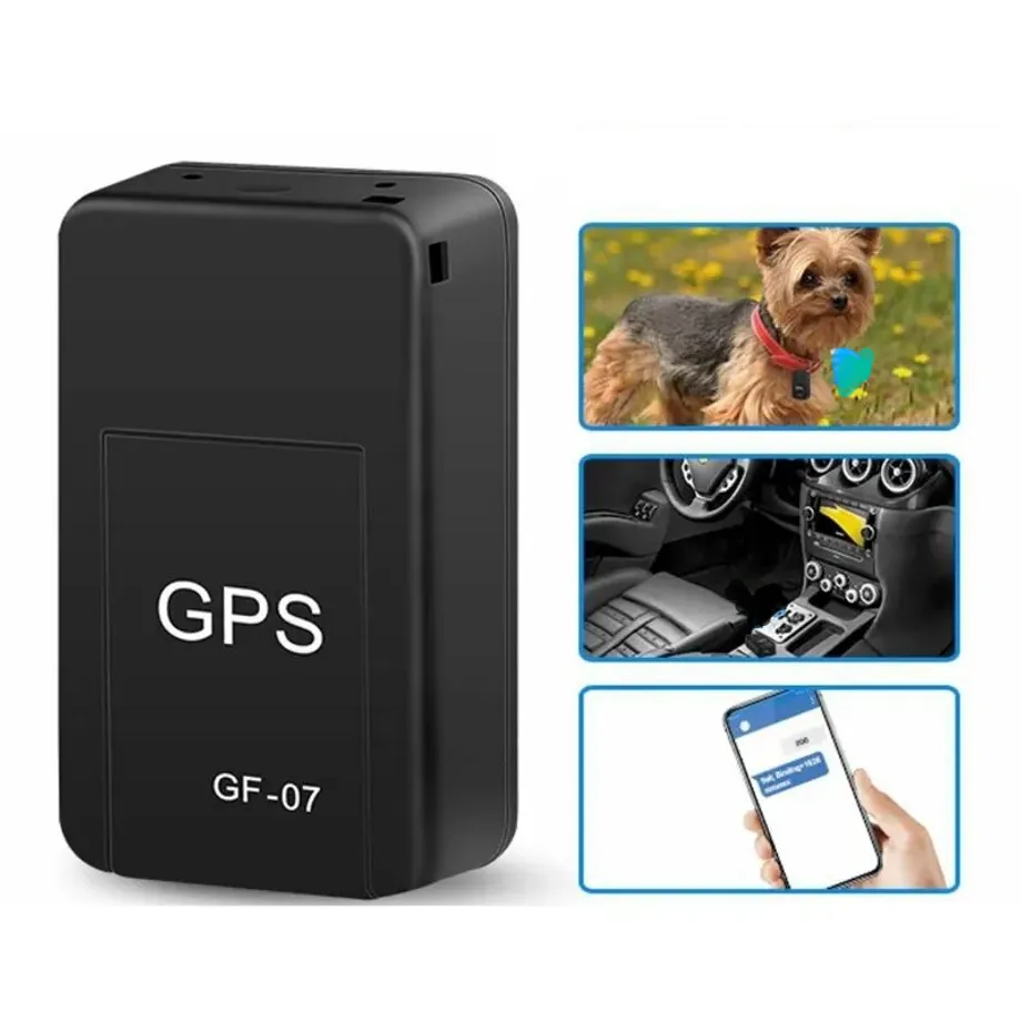 GPS mini sledovač GF-07 s magnetickým držákem, SIM kartou a sledováním v reálném čase