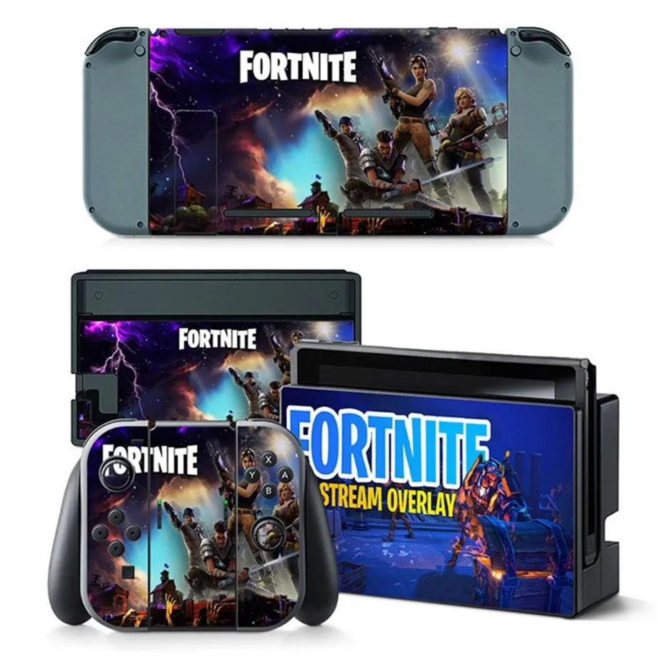 Designové nálepky na Nintendo Switch s motivem Fortnite