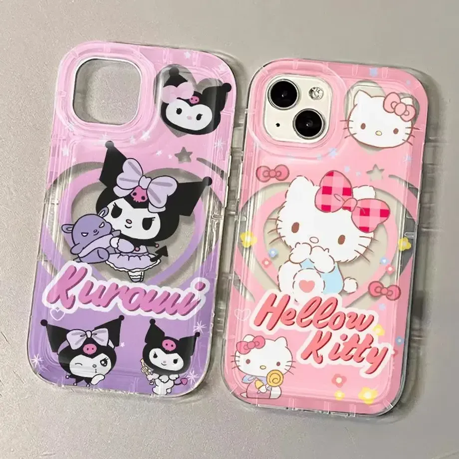 Ochranné pouzdro na telefon s Hello Kitty v designu Y2K - roztomilé pouzdro ze silikonu