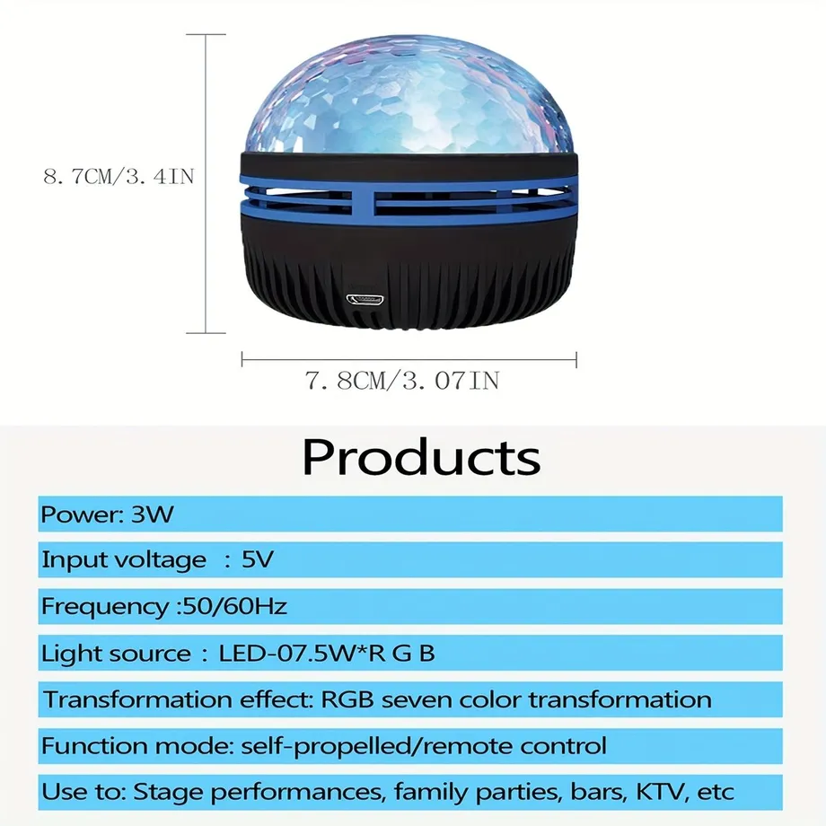 Projektor hvězdné oblohy s LED světly, dálkovým ovládáním a USB napájením - Vytvořte si kouzelnou atmosféru v ložnici