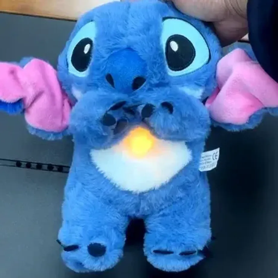 Uklidňující plyšová hračka Lilo & Stitch s hudbou a světlem pro děti na spaní