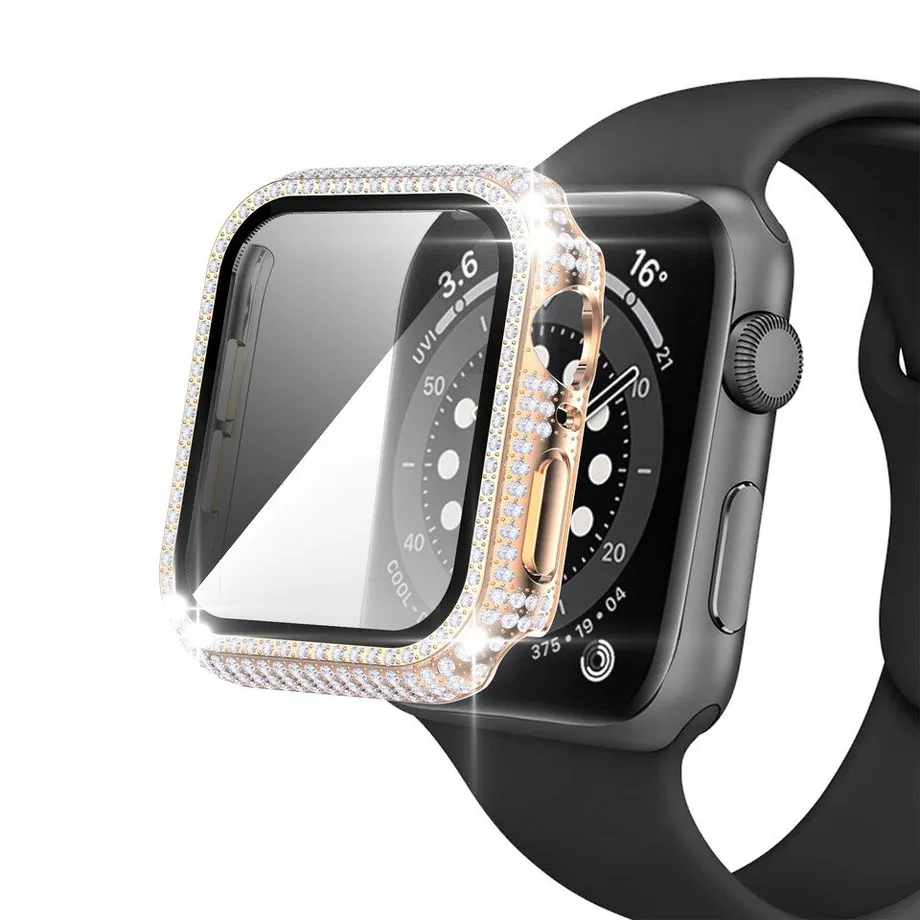 Třpytivé ochranné pouzdro s kamínky pro Apple Watch