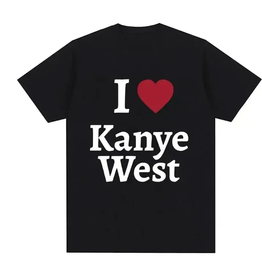 Tričko s krátkými rukávy a potiskem Kanye Westa