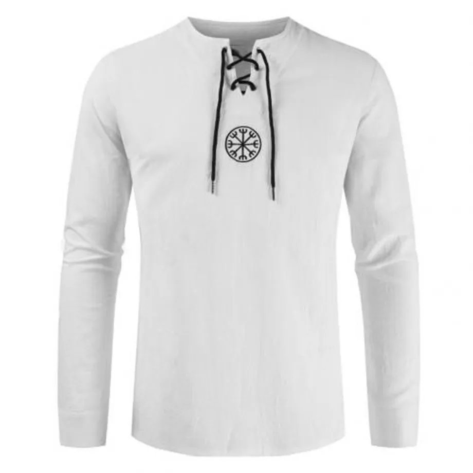 Středověká / slovanská / vikingská košile se šněrováním white xl