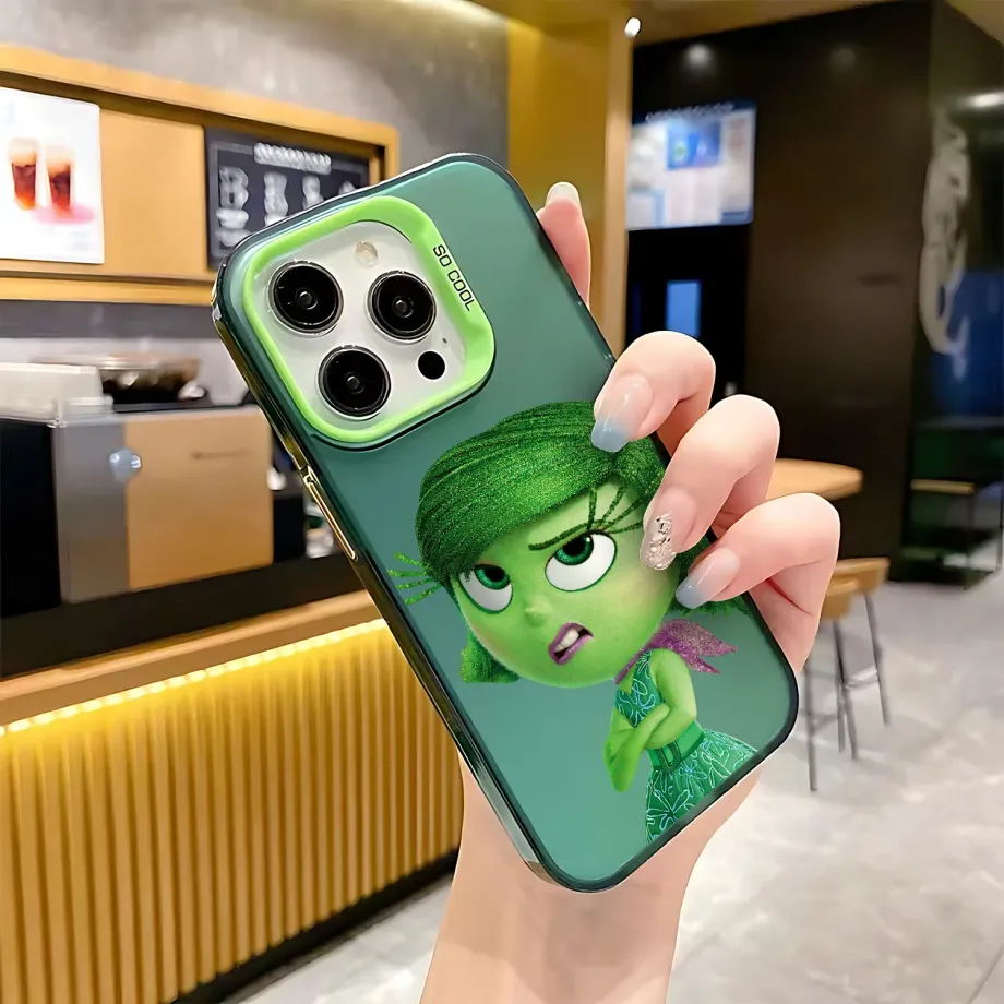 Trendy silikonový kryt na telfony iPhone s motivy oblíbených postav z pohádky V hlavě 2 - Inside Out 2