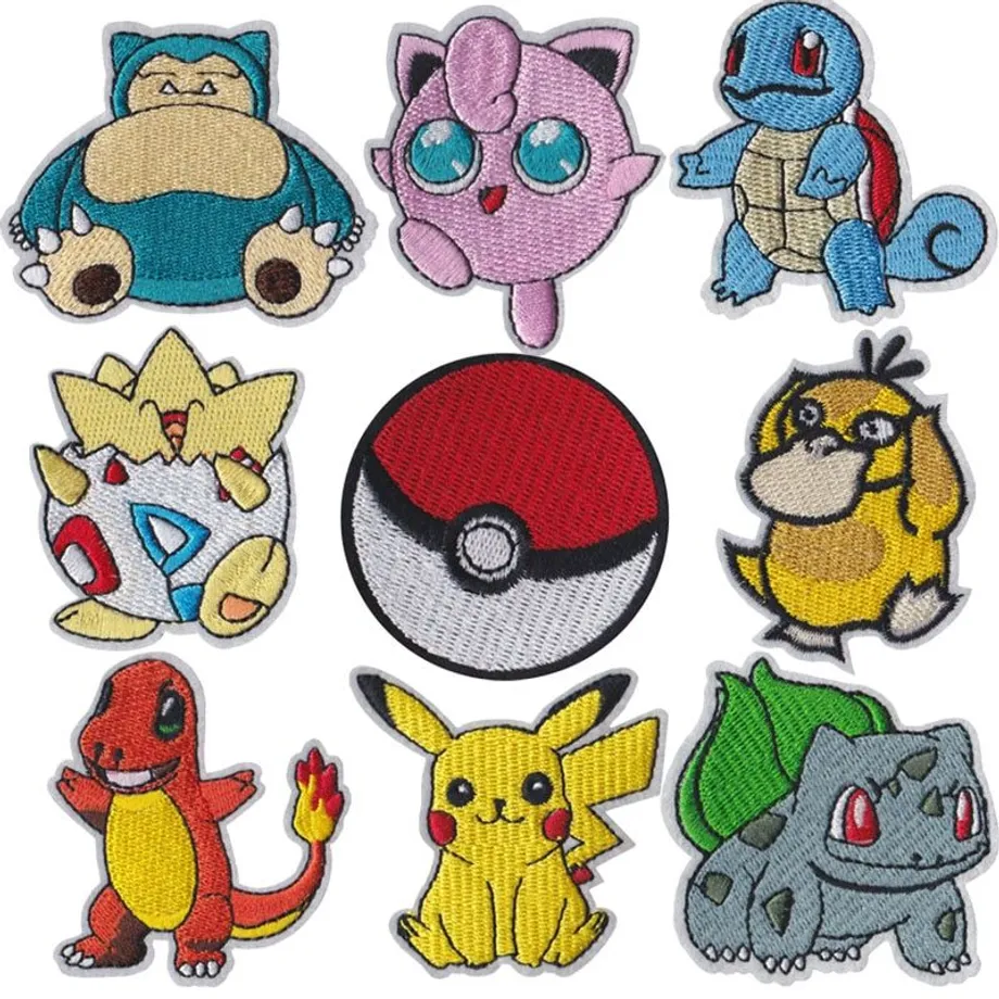 Roztomilá látková záplata s motivem Pokémonů