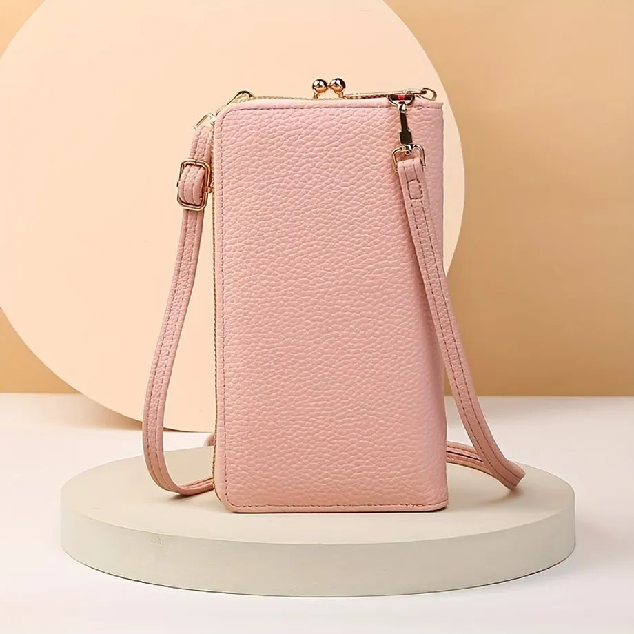 Elegantní mini crossbody kabelka s květinovým vzorem a kapsou na karty