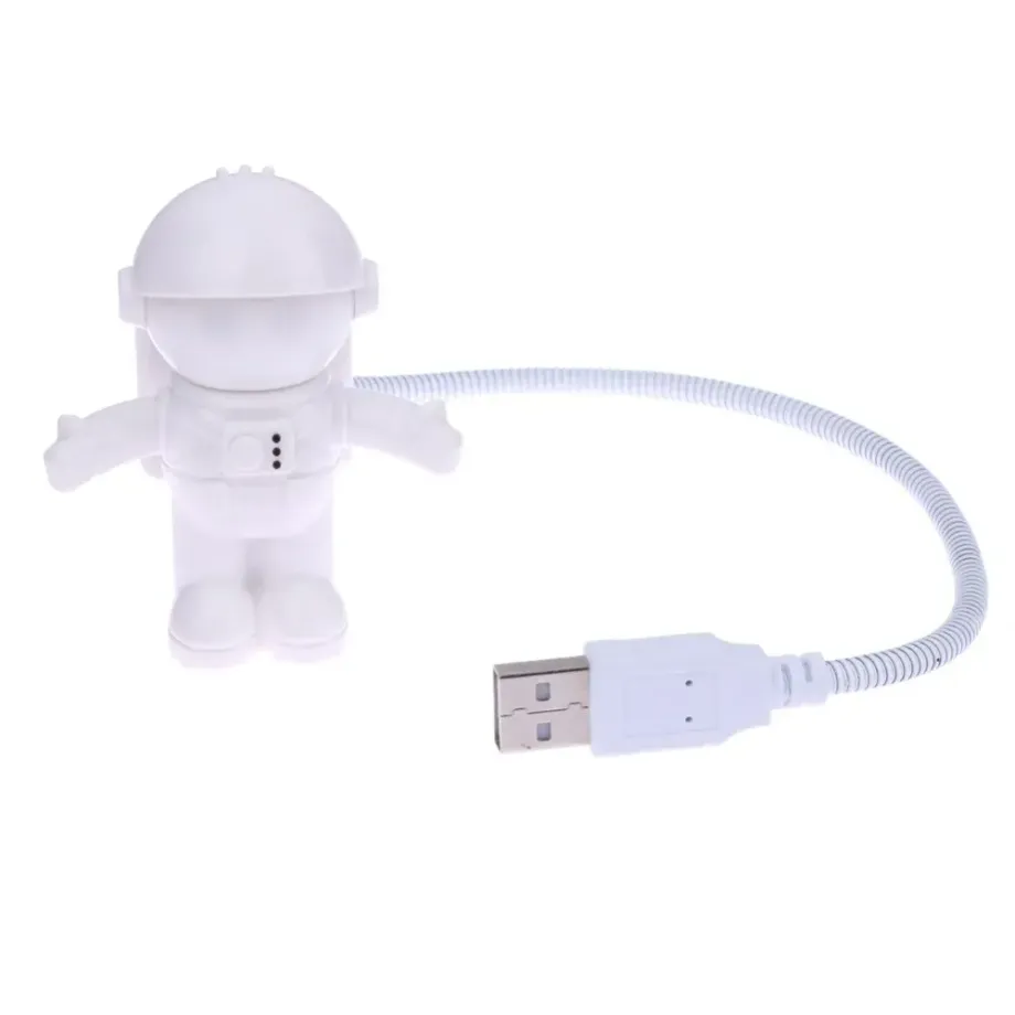 Flexibilní LED noční světlo na stůl s motivem astronauta - USB napájení