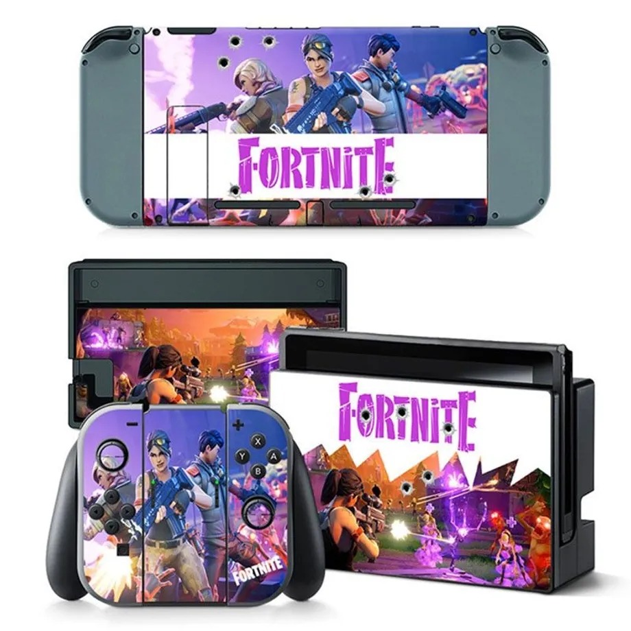 Designové nálepky na Nintendo Switch s motivem Fortnite