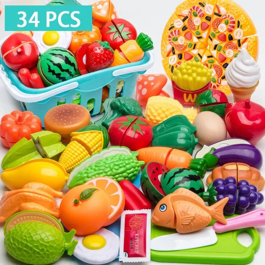 Sada plastových potravin pro děti Play Food Toy