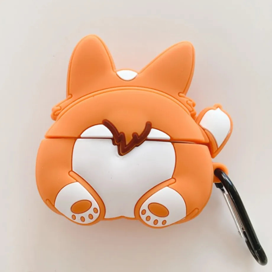 Roztomilé pouzdro na sluchátka Airpods - psík Corgi