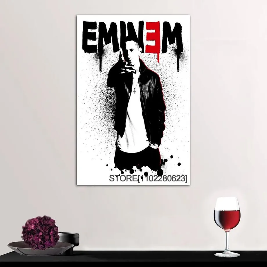 Plakát na plátně s motivem oblíbeného rappera EMINEM - různé velikosti