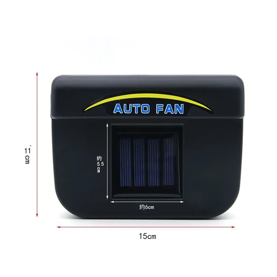 Ventilátor do auta Solární/USB Duální nabíjení Automatický solární ventilátor 3 Chladič Cirkulace kouře Výfukový ventilátor Chladicí nástroj pro vozidla