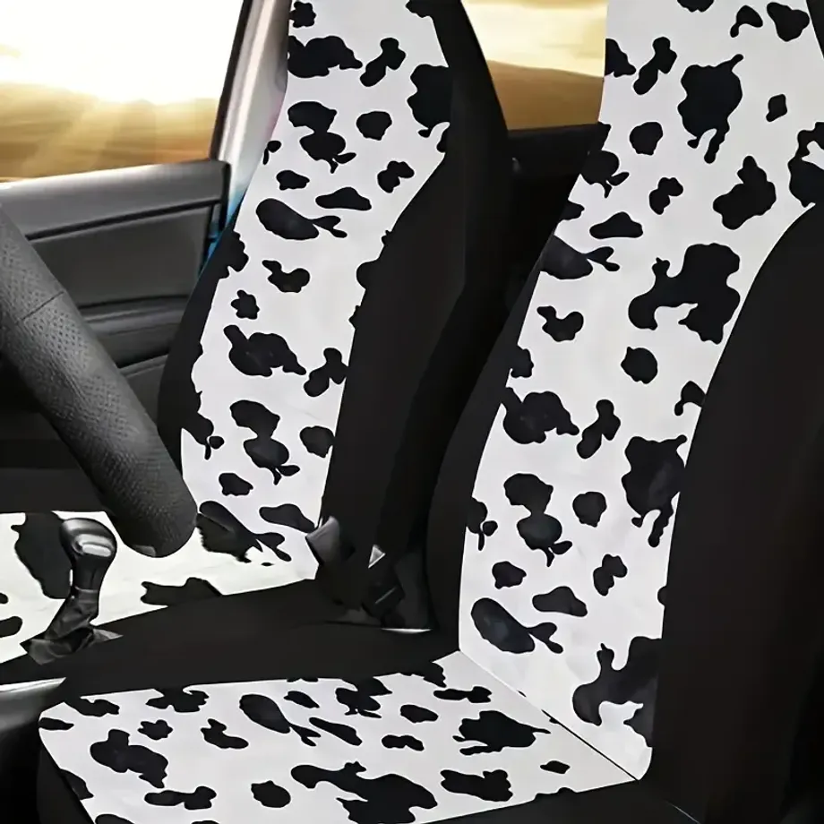 2ks Cow Pattern Jednodílný Car Universal Potah na