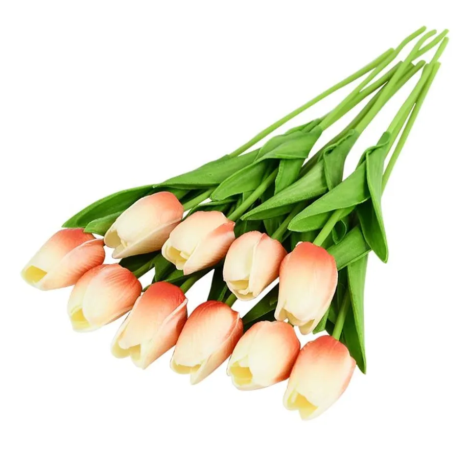 Umělá kytice barevných tulipánů