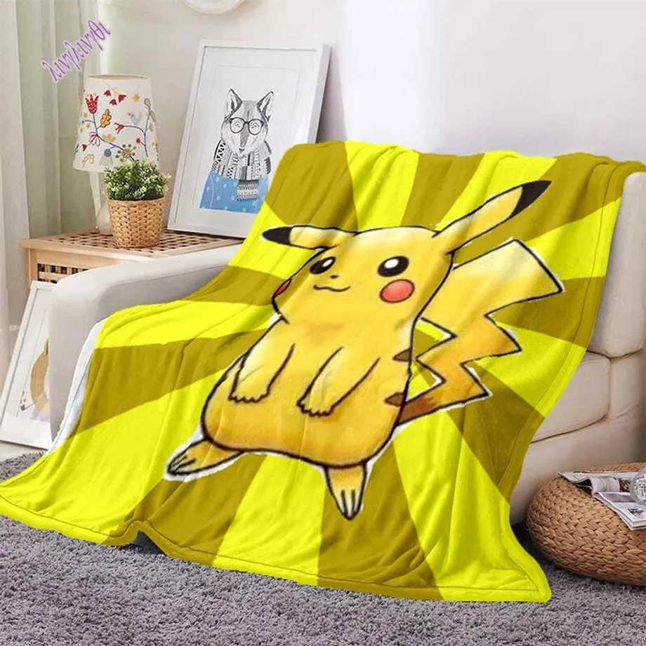 3D Pikachu Ultra lehká deka 2 75x90cm29x35-in