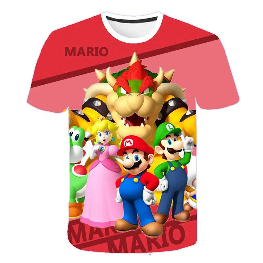 Krásné dětské tričko s 3D potiskem Mario