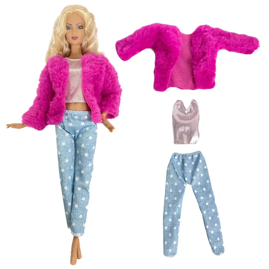 Módní a trendy set oblečení s doplňky pro panenku typu Barbie