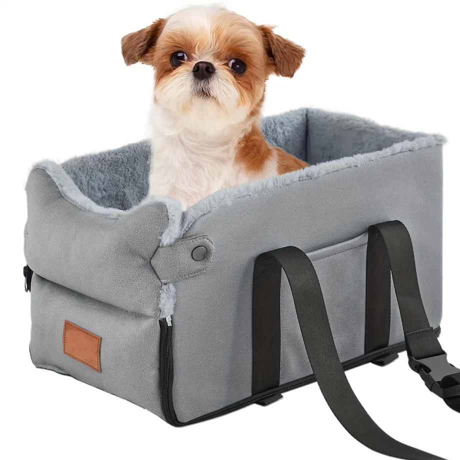 Center Console Dog Car Seat, Dog Car Seats Pro Malé Psy 0-15 Liber, Přenosné Pet Opěradlo Car Seat, Dog Booster Seat S Bezpečnostními Tethers A Pad, Single / Double Door Armrest Použitelné