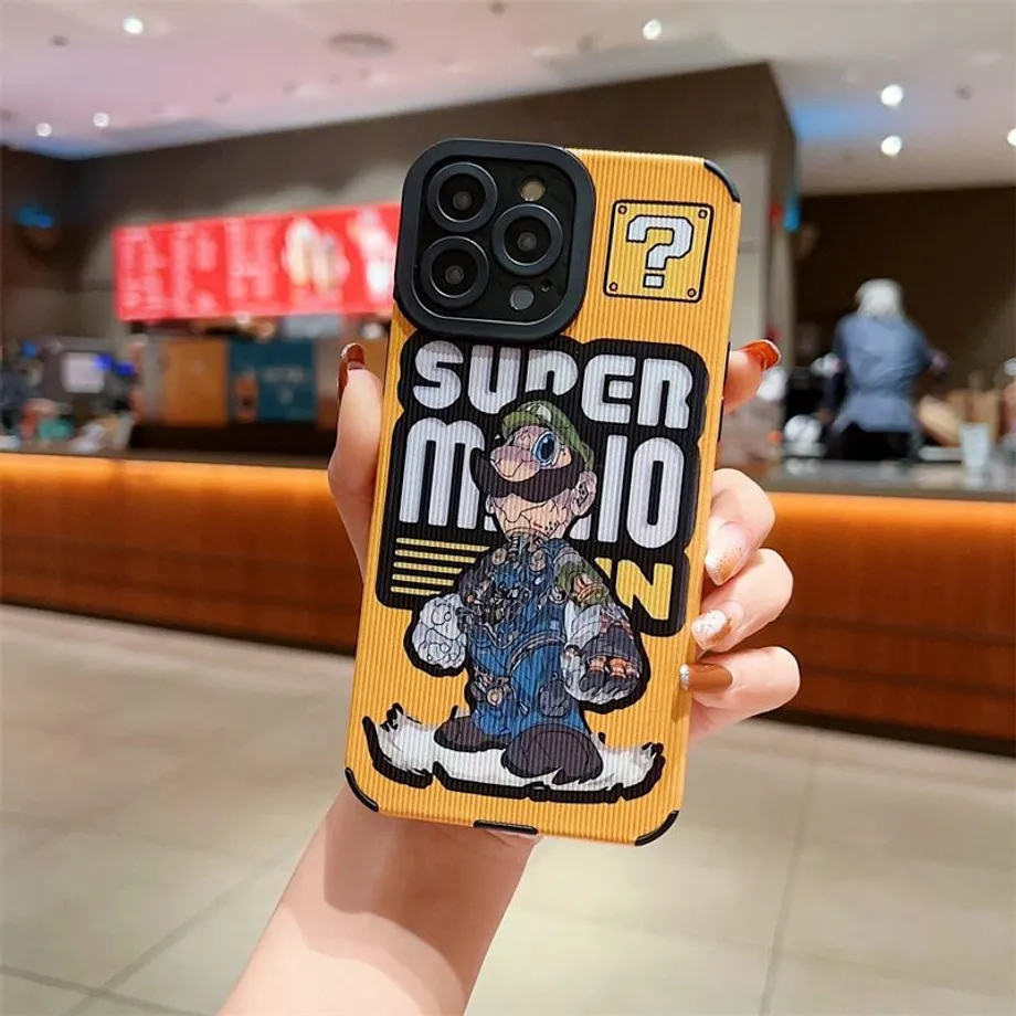 Trendy kryt na telefony iPhone s motivy animovaného Super Mario a jeho kamarádů