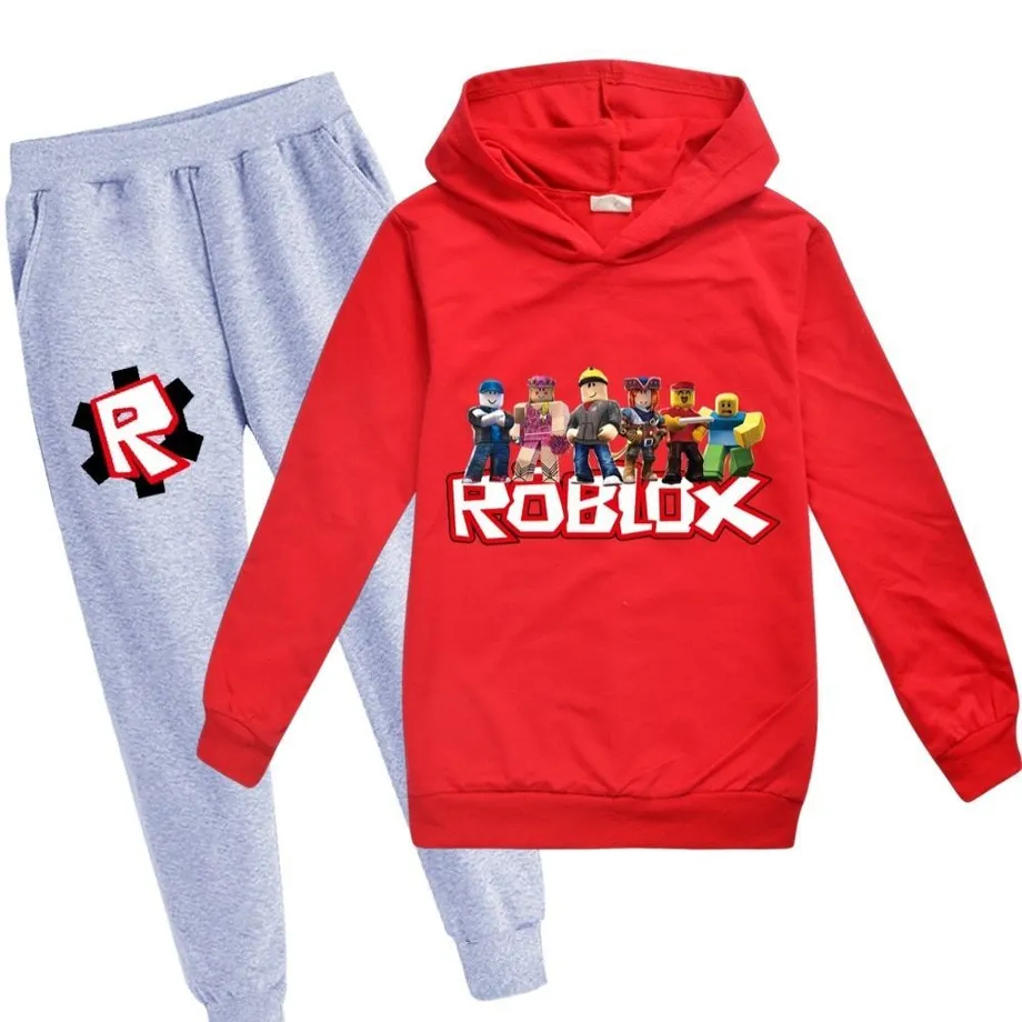 Dětská tepláková souprava Roblox Build b8-red-gray 5-6-let