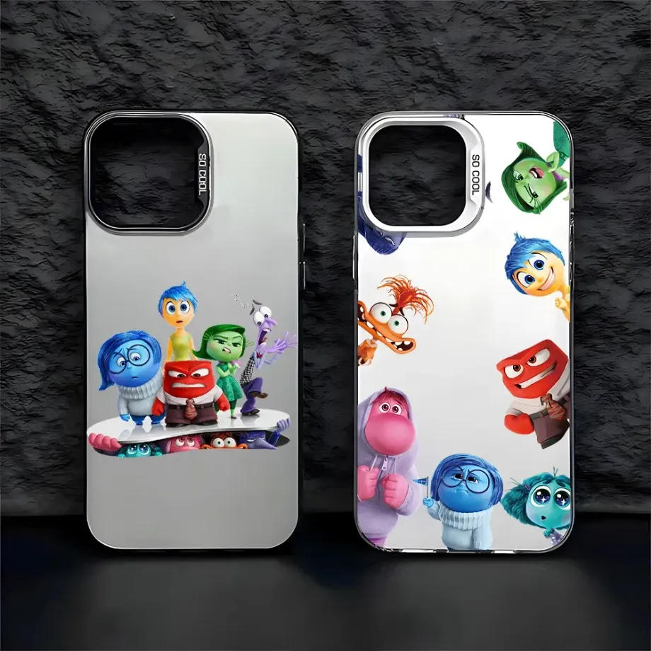 Trendy silikonový kryt na telfony iPhone s motivy oblíbených postav z pohádky V hlavě 2 - Inside Out 2