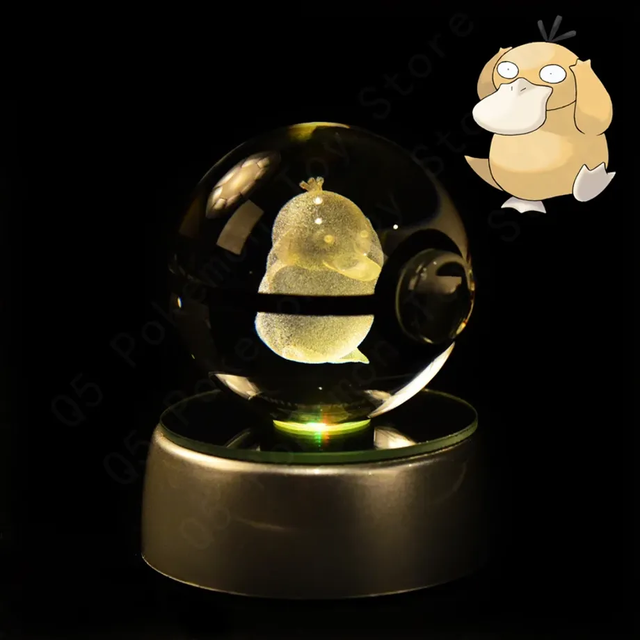 Roztomilá 3D stolní lampa ve tvaru Pokébalu s motivem Pokemonů