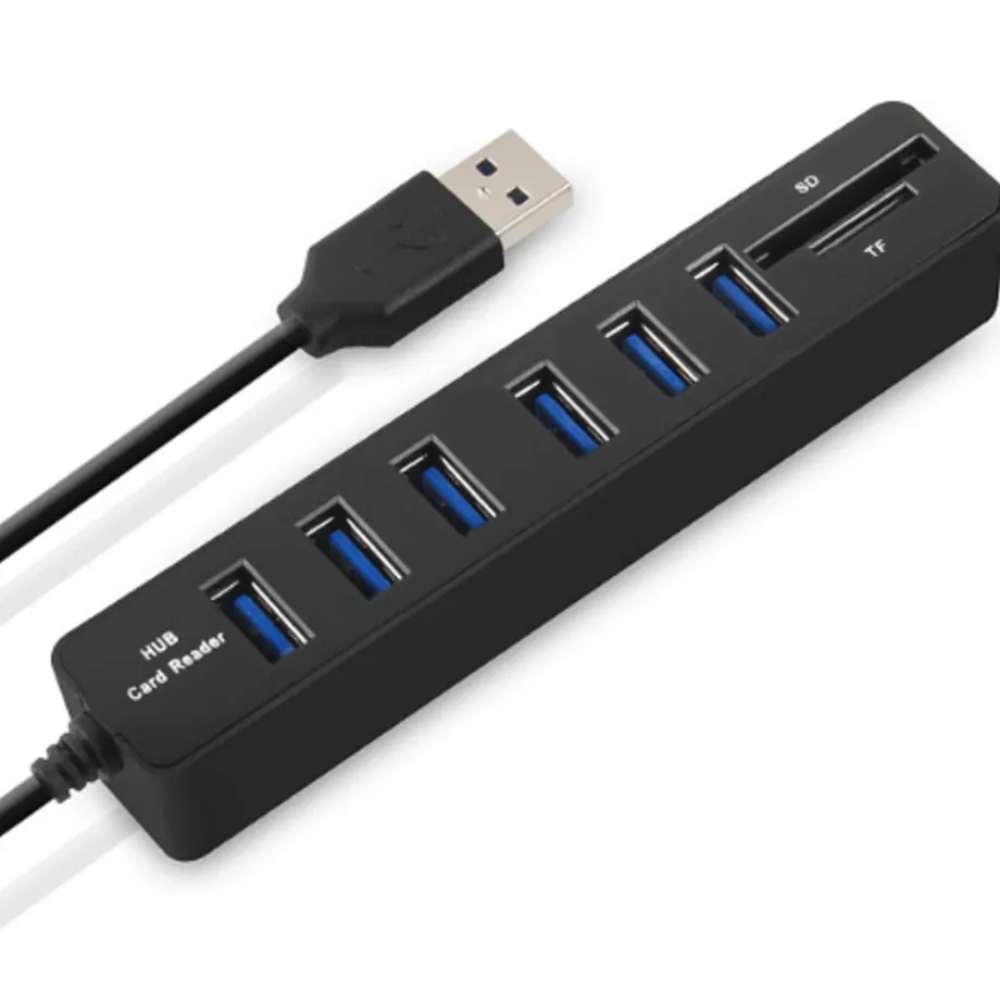 Vysokorychlostní rozbočovač USB HUB 2 v 1 čtečku SD karet - 2 barvy