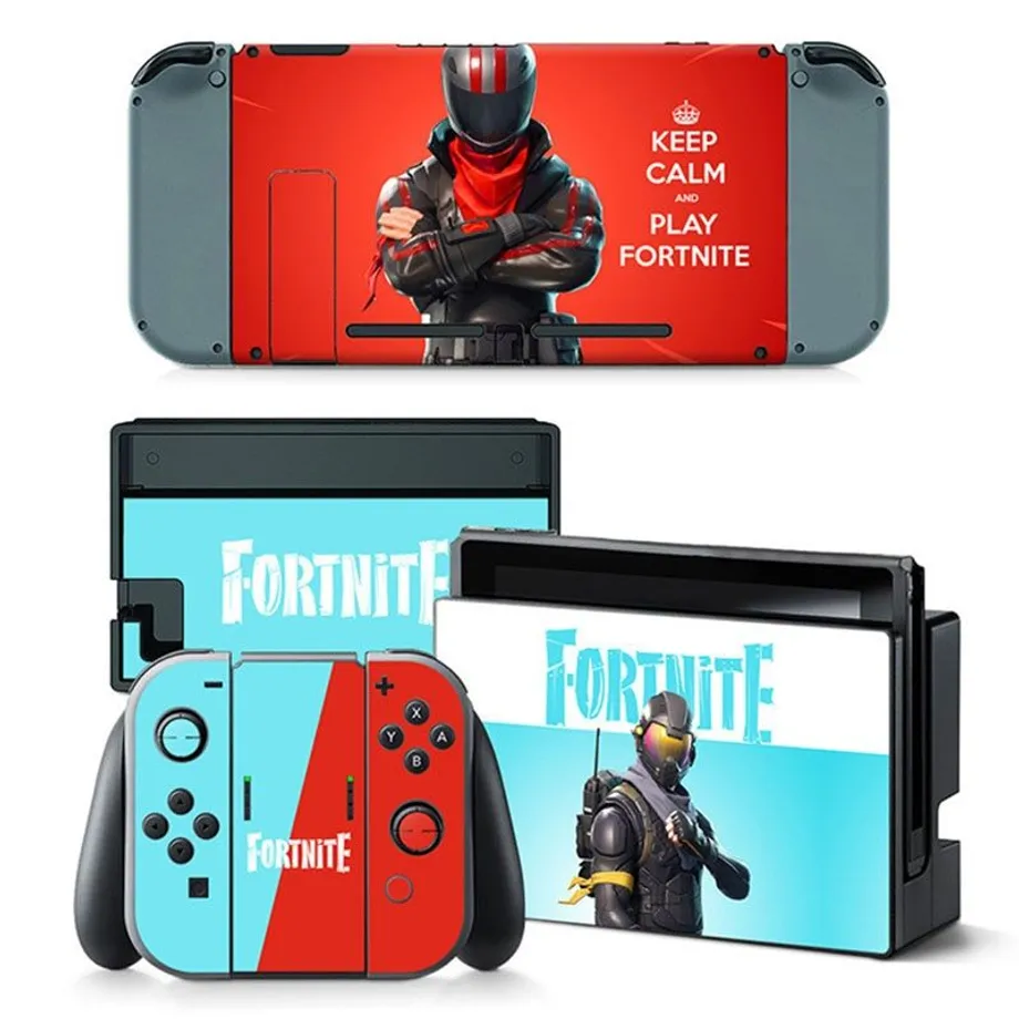 Designové nálepky na Nintendo Switch s motivem Fortnite